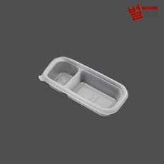 2칸 AJ 포장 PP 일회용 AJ-PP 용기 소스 배달 반찬 반찬용기 100개