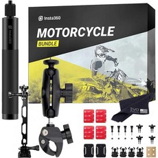 Insta360 오토바이 번들 - X4/X3/X2/X 카메라용 완전 장착 키트 | GO 3/3S/GO2/ONE R/RS EVO 및 GoPro 12/11/10/9/MAX(2개, 1개