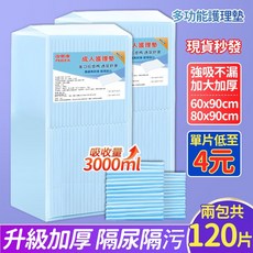 FUDK 升級加厚成人看護墊 隔尿墊 60*90公分 瞬吸, 1個, 【熱賣特價】60*90公分2包共100片