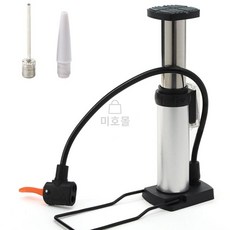 미호스 자전거공기주입기 자전거 발펌프 실버