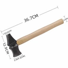 나무 손잡이가있는 손으로 단조 도구 휴대용 목공 전문 손 망치, 1개, 3. B