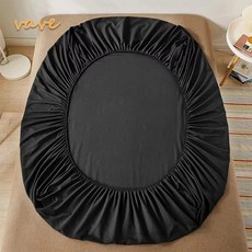코튼 장착 시트 싱글 더블 킹 퀸 사이즈 매트리스 커버탄성 밴드 침대 린넨, 2PCS Pillowcase48x74, 11. Black