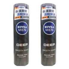 NIVEA 妮維雅男士深極炭保濕刮鬍泡, 2個, 200ml