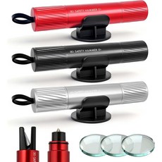 duuixcm 3Pcs 자동차 창문 차단기 커터 2 in 1 탈출 도구 유리 및 차량 비상 시 필수 안전 망치