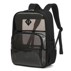 MUSEVOS 경기장 콘서트 및 학교용 투명 백팩 블랙-반투명 표준