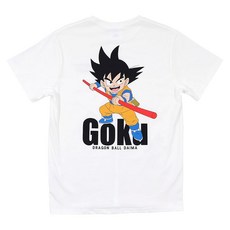 드래곤볼 DAIMA 남성용 반소매 티셔츠 손오공 A무늬 LL 남성용 화이트 572