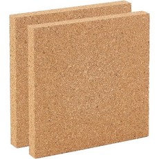 2PCS 정사각형 게시판 6x6 인치 비 자체 접착 목재 코르크 보드 0.6 인치 두꺼운 정사각형 코르크 보드 벽용 타일, [01] 옵션1