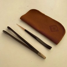 【 199出貨】高端茶夾 功夫茶杯鑷子 茶夾子 茶具配件 實木茶叶夾子 喝茶工具, 黑檀茶夾+黑檀牛角針+茶巾, 1個