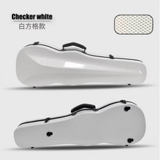 바이올린 케이스 4/4 박스 하드 공연 화이트 가방 휴대용, S. 44 흰색 사각형