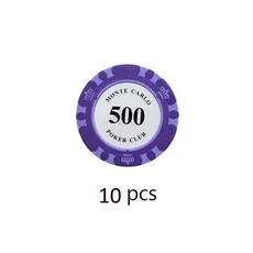 10 개/대 클레이 포커 칩 세트 바카라 텍사스 홀덤 포커 엔터테인먼트 카드 놀이 칩 품질 14 색 페이스 값