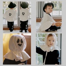 兒童角色扮演服裝套裝 萬聖節造型鬼魂裝扮, 兩用斗篷F（可當帽子造型）, 1個