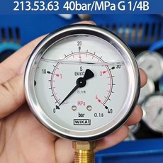 wika威卡壓力錶 德國進口軸嚮徑嚮液壓錶 耐震不銹鋼測壓錶 EN837-1 水壓錶 氣壓錶, 0-4MPA/0-40bar, 1個