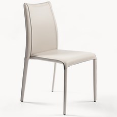 하조이 이탈리아식 안장가죽 식탁의자 커피의자 방수, 2개, 멜란지 그레이