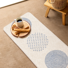 파크론 블루스팟 주방매트 욕실 현관 씽크대 부엌 PVC 발매트 두꺼운 매트, 1개