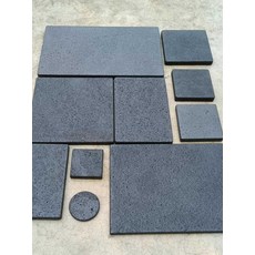 맥반석 돌판 바베큐 스테이크 구이용 그릴 구이판 바비큐 대리석 맥반석돌판 화산석 숯불, 1. 그레이 A1 10x10x1.5cm, 1개, 1cm