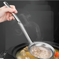 쿠코아 오일 분리 두유 주스 찌꺼기 거름 스푼 미세 메쉬 거름망 국자, 1개