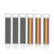 단단한 목수 기계식 펜슬 샤프너 포함 도구 3 색 리필 건설 문구 용품 2.8mm, 14 6 box-mix Refills, 1개