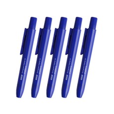 뽀너스 노크식 똑딱 유성매직 5개세트 3color, 블루세트