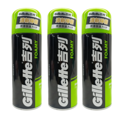 Gillette 吉列 刮鬍泡 清新檸檬, 333g, 3個