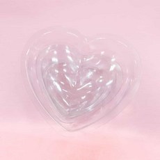 판다디자인몰 투명하트반구 소 지름7cm 투명하트볼 반구투명 투명하트볼케이스 하트반쪽 투명반구