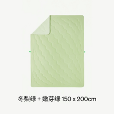 雙人夏被 涼感透氣 150x200cm, 冬梨綠+嫩芽綠, 150×200cm