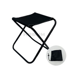 기니디샵 휴대용의자 접이식 아코디언 원형의자 놀이공원 대기줄 의자 경량 낚시 캠핑 줄서기, 본상품선택, 블랙_ONE