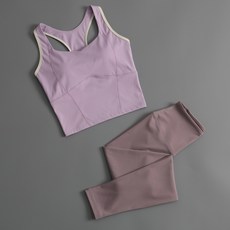 瑜伽內衣 騎行背心 健身運動套裝 跑步訓練服 女性長褲 帶胸墊上衣 高彈力 透氣排汗 修身顯瘦 台灣發貨