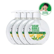 슈가버블 친환경 주방세제 레몬버베나 용기, 4개, 470ml