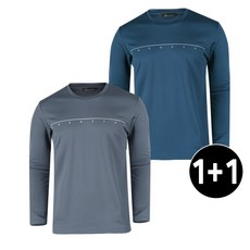 미루나무 1+1 가을 봄 남성 라운드 기능성 긴팔 티셔츠 작업복 하이킹