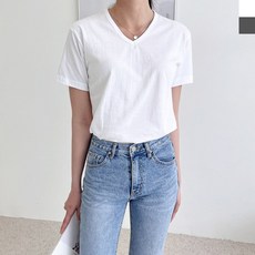 여자기본브이반팔면티셔츠 -빅사이즈99까지 DGI1824-1