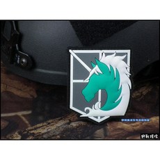 野戰搖滾 進擊的巨人PVC臂章肩章 生存遊戲裝備, 1個, 憲兵團