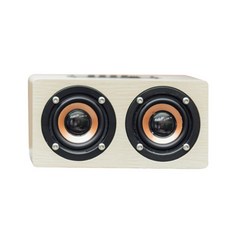 dtaudio 木質藍芽喇叭 10W 雙重低音 藍牙5.0, 白楊木色(正品)