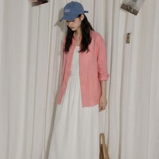 S~XL사이즈 남여공용 잔체크 오버핏 셔츠 남녀공용 유니섹스 캐주얼 블라우스 카라셔츠