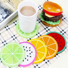 봄다미추천 실리콘 컵받침 과일모양 실리콘방열받침, 용과