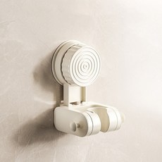니렌스 강력 흡착 이동식 각도조절 욕실 샤워기 거치대, 화이트