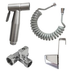 Manneungsamchon 衛生間浴室清潔 3.5m 灰色彈簧軟管套組, 1個, 灰色