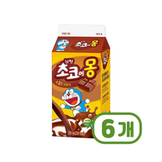 남양 초코에몽 팩우유, 250ml, 6개