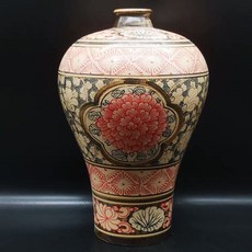 宋 吉州窯 手繪滿彩 梅瓶, 如圖所示