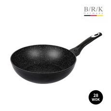 독일 BRK 프라이팬 코팅팬 볶음팬 인덕션 인덕션용 후라이팬 웍 궁중팬 28cm웍, 1개, 28cm
