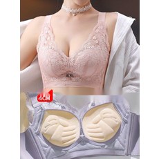 4cm 노와이어 푸쉬업브라 작은가슴용 왕뽕 볼륨업, 1. 애쉬퍼플, 75AB