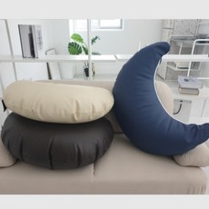 미용실 독서 팔받침 무릎쿠션 푹신한 반달 바나나 소파 침대 등받이 등쿠션, 브라운_선택안함