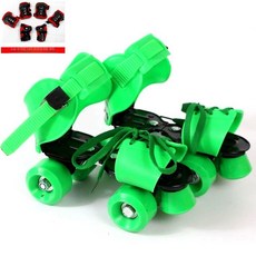 탈부착 롤러스케이트 바퀴 신발 인라인 롤러슈즈 휠, 1개, 그린 25 40 장비 6종 7 10세