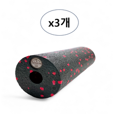 미니폼롤러 하드 EPP 셀프 발바닥 마사지 근막이완 필라테스 도구, 3개, 블랙&레드