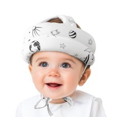 알루이키즈 유아용 아기 머리 보호대 헬멧, 1개, 화이트 스페이스