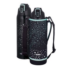Thermos 膳魔師 FHT-1501F 真空保冷瓶 運動瓶 保溫瓶 水壺 彈蓋直飲 1500ML 1.5L, 黑色星星, 1個