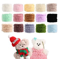 [모핸] 15mm 털 철사 모루, 1개, 15색 혼합