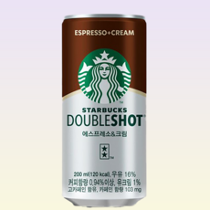 스타벅스 더블샷 에스프레소&크림 커피, 200ml, 12개