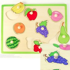 꼭지퍼즐 과일 아기퍼즐 나무조각퍼즐 유아퍼즐