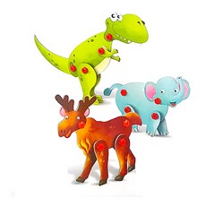 Hi-toys 益智DIY電鑽螺絲動物拼圖 (附拼板收納盒), 1個