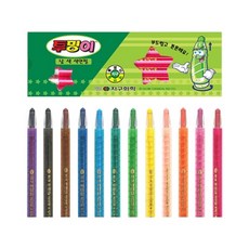 문구랑만들기랑 롤링형 지구화학 샤프식 색연필 투명이 12자루 단색 12가지색상, 파랑